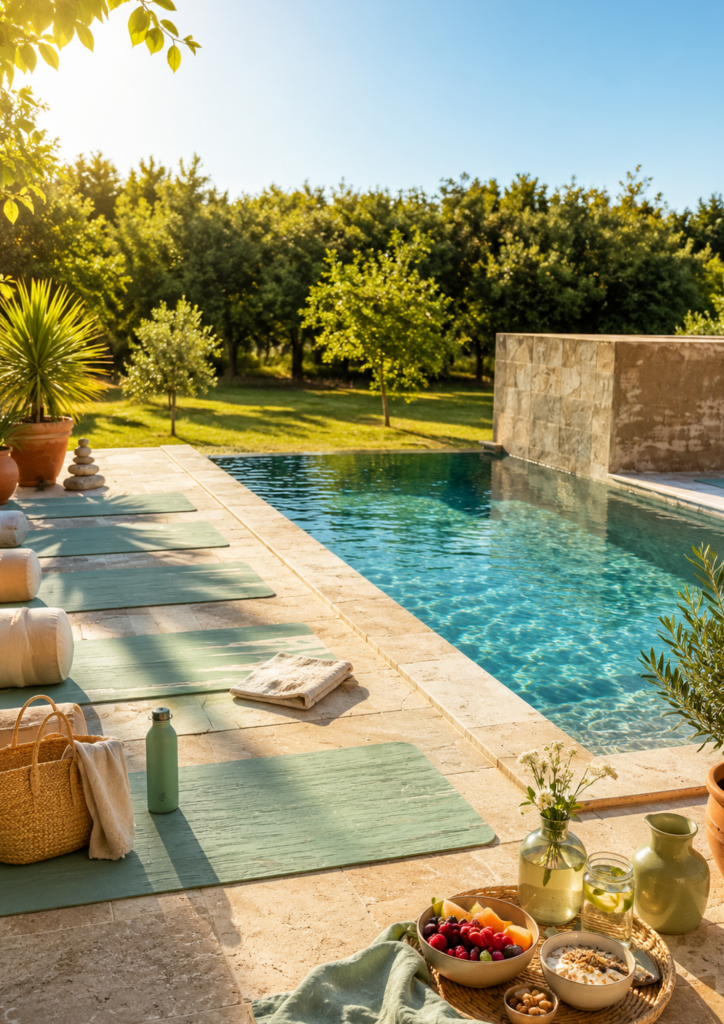 Yoga brunch piscine